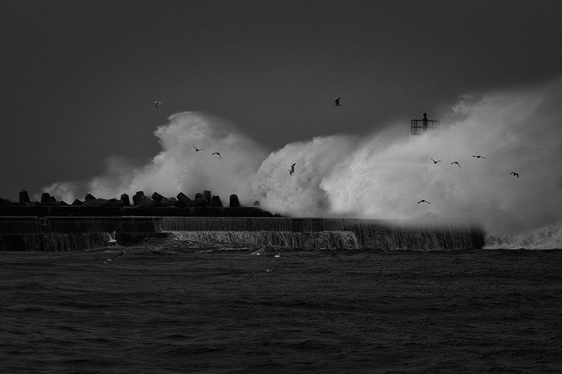 Baltic storm, Bw stormphoto preview