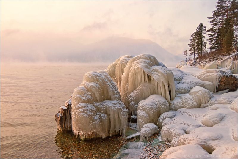 малая кобухта, телецкое озеро, телецкое, озеро, алтай, утро, мороз Скульптуры январяphoto preview