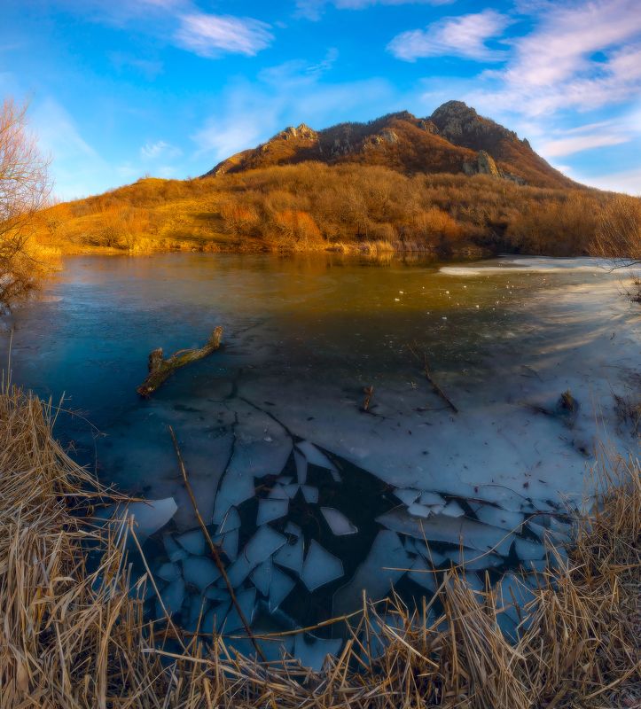 озеро,январь,кмв,бештау,природа,пейзаж Январское утро на горном озереphoto preview