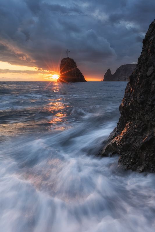 крым, фиолент, севастополь, пейзаж, морской пейзаж, crimea, landscape, seascape Вечер на Яшмовомphoto preview
