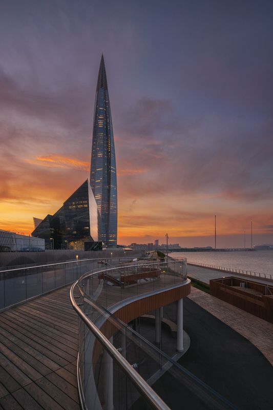 лахтацентр, лахта, лахта-центр, lakhta, архитектура, город, питер, петербург Набережная возле Лахта-центраphoto preview