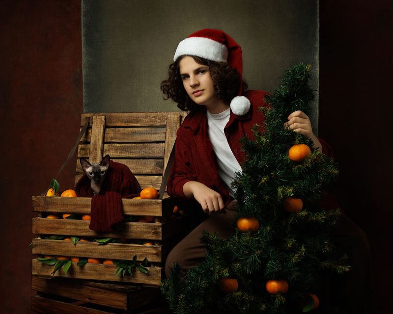 Санта и его помощникphoto preview