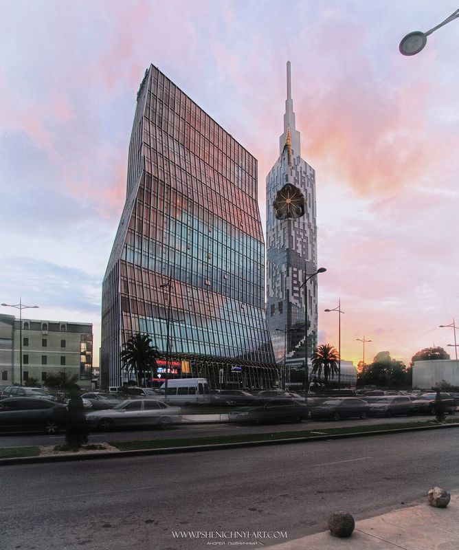 архитектура, геометрия, форма, батуми, городской пейзаж Современный Батумиphoto preview