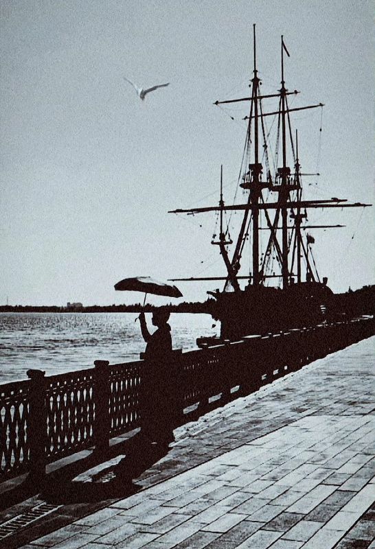 чб,воронеж,корабль,река,силуэт Странствиеphoto preview