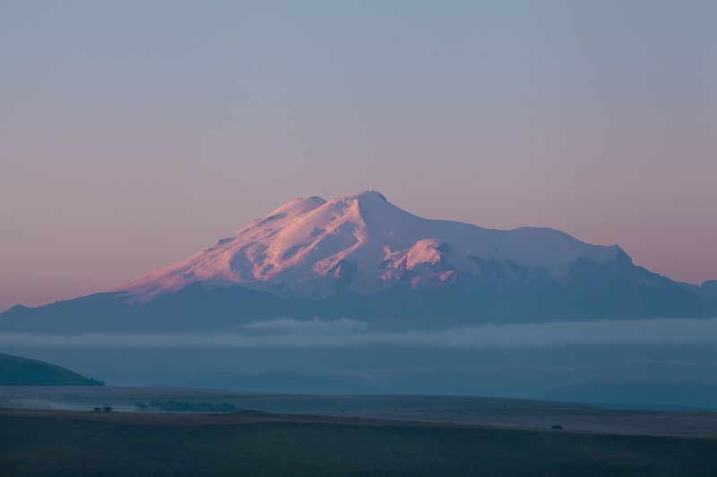кавказ, эльбрус, рассвет. Встречал рассвет Эльбрус.photo preview