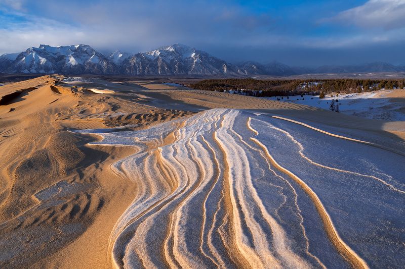 чарские пески, забайкалье Чарская пустыня зимойphoto preview