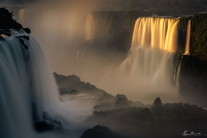 iguazu, waterfalls, falls, landscape Iguazu Waterfalls in morning light фото превью