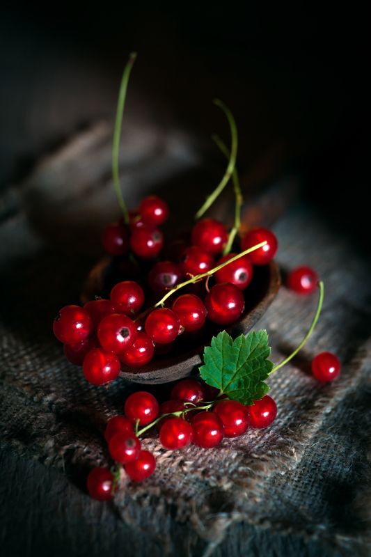 смородина, кпасная смородина, ложка, натюрморт, лето ***photo preview