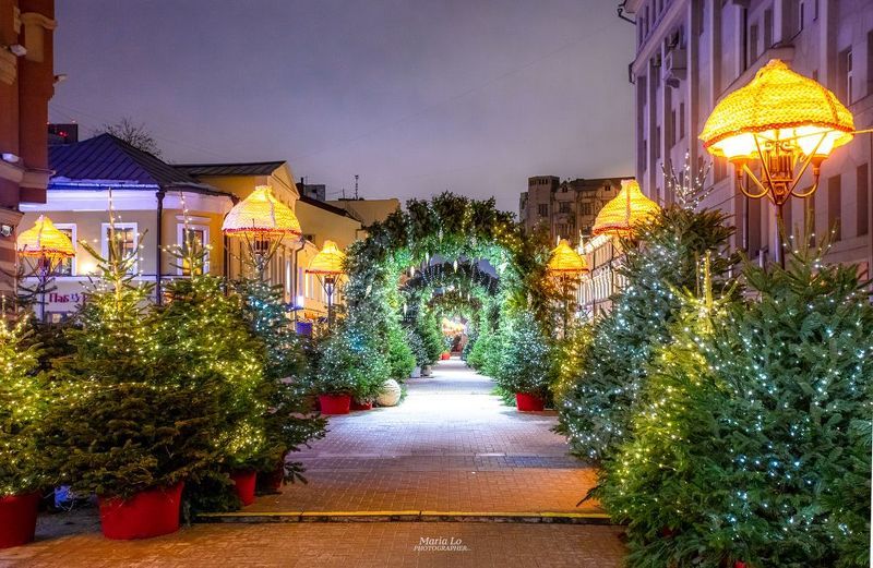 москва арбат огнибольшогогорода зимняясказка сказкавгороде рождество Вязанная улица Арбатаphoto preview