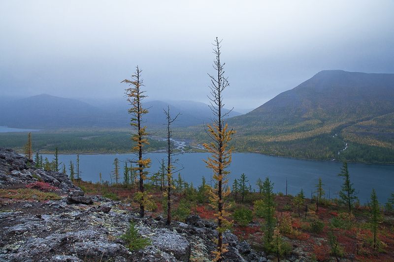 таймыр., красноярский край, плато путорана. озеро капчук ,осень. Озеро Капчук. Путораны.photo preview
