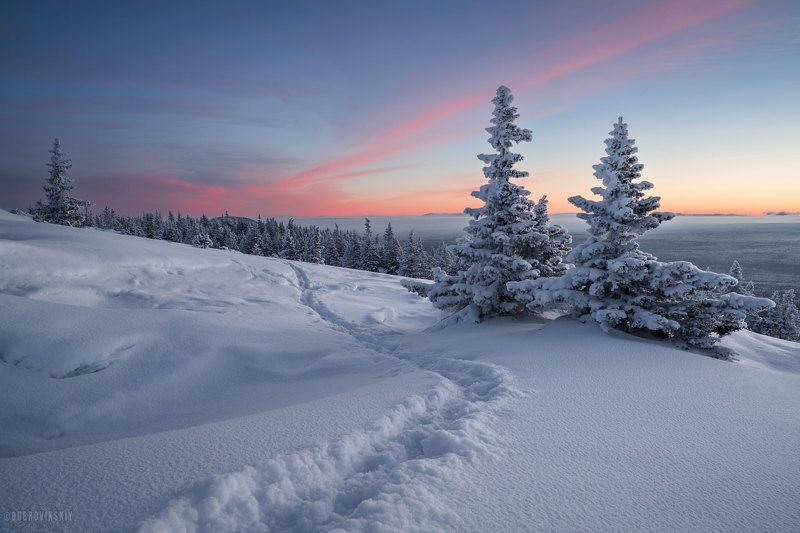 зюраткуль, южный урал, горы, зима, урал, рассвет Зюраткульphoto preview