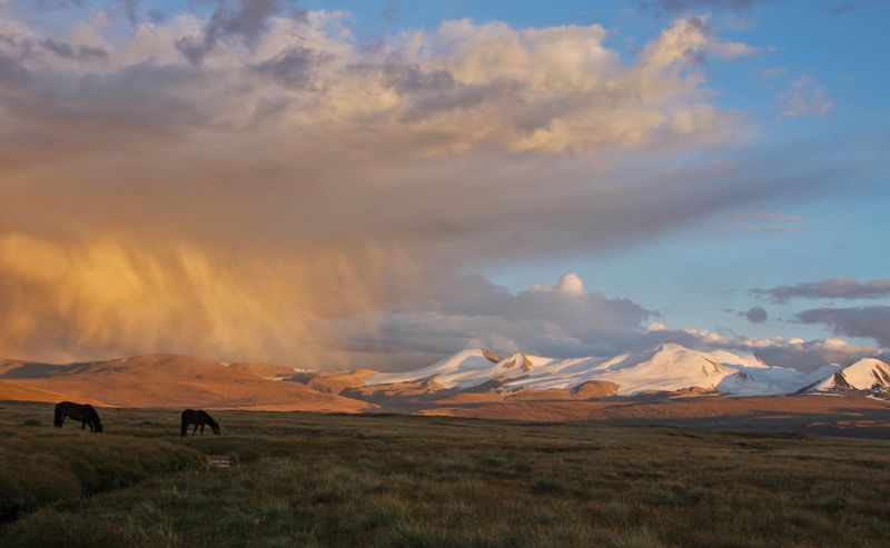 плато укок Закат на плато Укокphoto preview