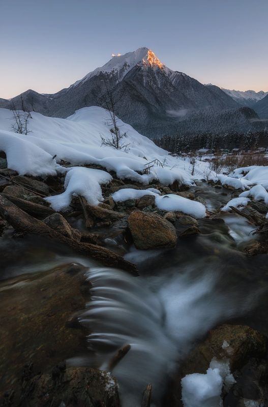 северный кавказ, карачаево черкесия, архыз, Архыз. В начале зимыphoto preview