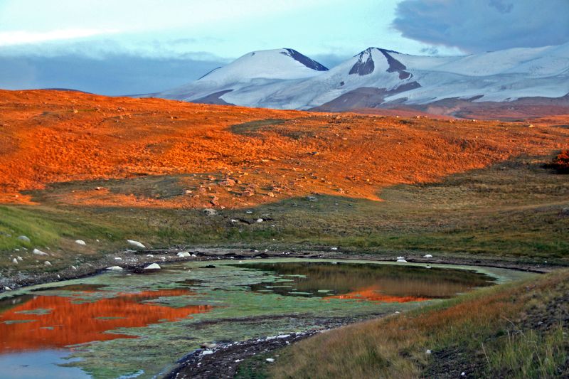 плато укок алтай Закат на плато Укок, Алтайphoto preview