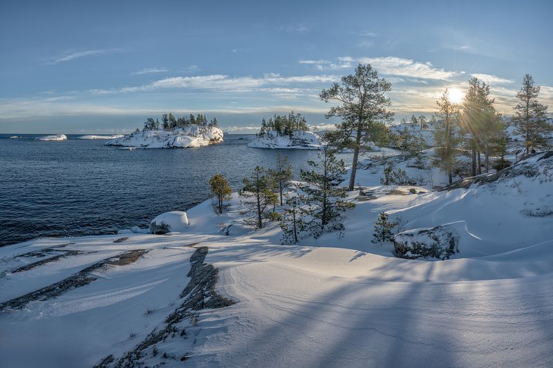 ладога, шхеры, карелия, ладожскиешхеры, ладожскоеозеро, karelia, ladoga Зимние пейзажи Ладожских шхерphoto preview