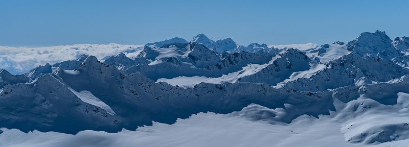 Россия, Кабардино-Балкария, Приэльбрусье, КБР, Северный Кавказ, горы Зимний пейзажphoto preview