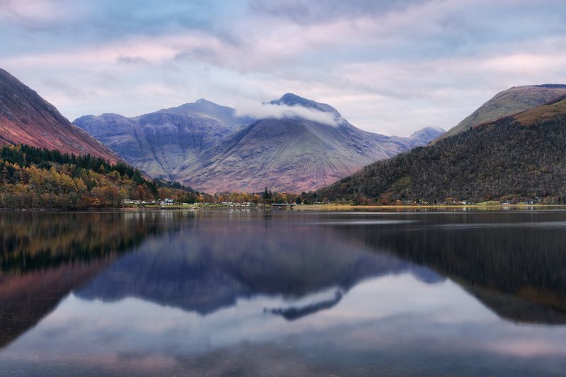 шотландия, великобритания, высокогорье, долина, гленко, утро, вечер, озеро, берег, осень, горы, uk, scotland, highlands, glencoe, evening, morning, shore, lake, mountain, autumn Долина Гленко, Шотландия/ Glencoe, Scotland фото превью