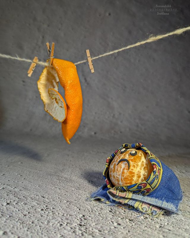 натюрморт, art_photo, концепт, минимализм, мандарины, фото на телефон Холодно, однако!photo preview