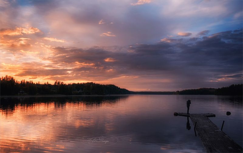 Вечер на озере фото превью