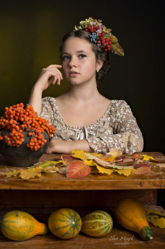 рябина, девушка, портрет, Ольга Мозок, фотограф, Полтава, фото Аннаphoto preview