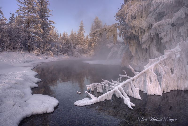 якутия, оймякон, тайга, лесотундра, зима, холод Эйюмюphoto preview