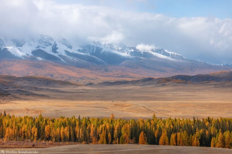 алтай, осень, горный алтай, степь Окраины Курайской степиphoto preview