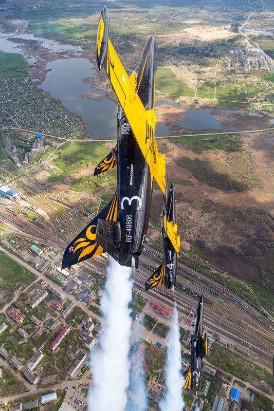 авиация air to air пилотажная группа русь л-39 вязьма Пилотажная группа Русь над Вязьмой.photo preview