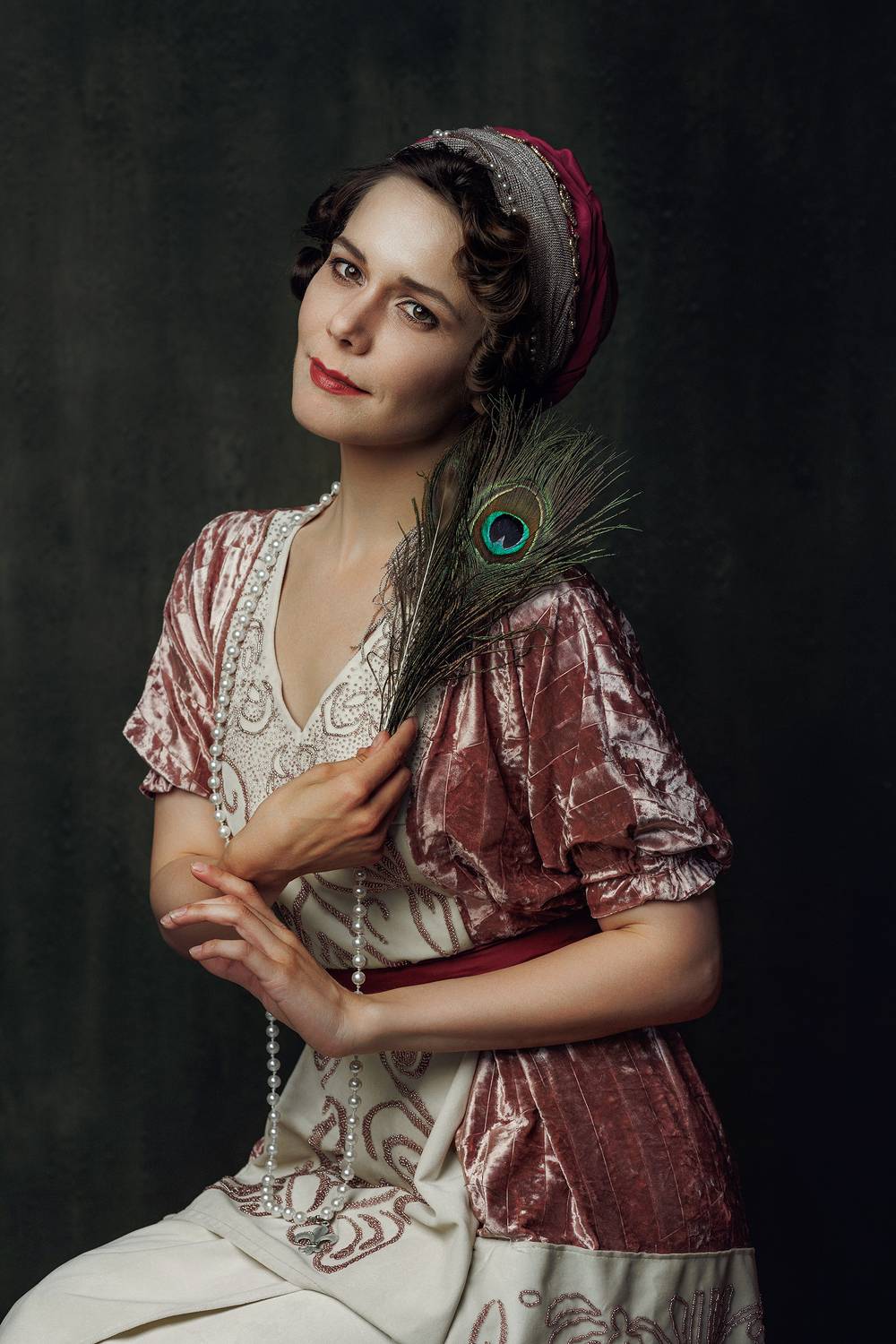 девушка, винтаж, ретро, портрет, женский портрет, стилизация, Екатерина Сигат