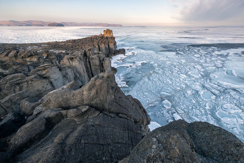Приморье, Владивосток, Приморский край, Японское море, мыс брюса, маяк буссе, зима Мыс Брюсаphoto preview