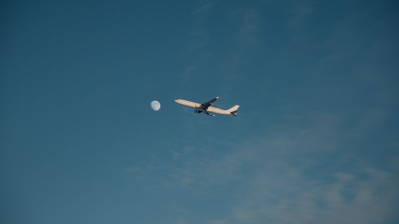 луна, самолет, аэрофлот, споттинг ,взлёт На лунуphoto preview