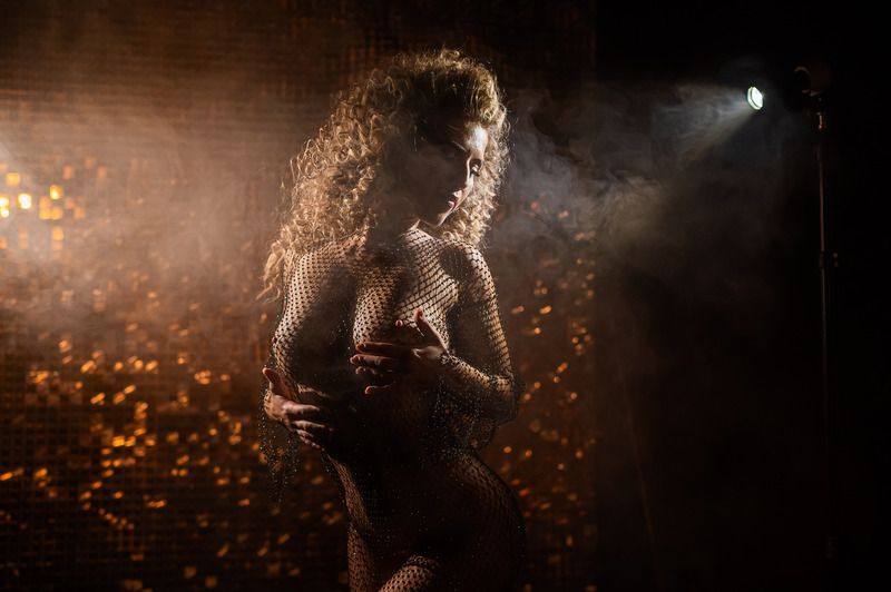 ню, сетка, дым, кудри, спотлайт, лучи, Михаил Решетников, Новосибирск эксперименты с дымом и фонарикамиphoto preview