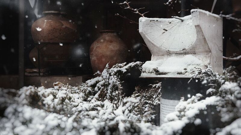 зима, античность, древность, солнечные часы, музей, пантикапей, боспорское царство, керчь, крым, россия На Боспорских часах - зима.photo preview