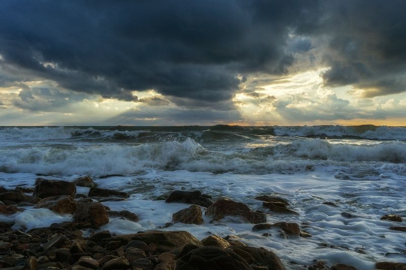 море шторм  закат  кадош  туапсе Черноморские зарисовкиphoto preview