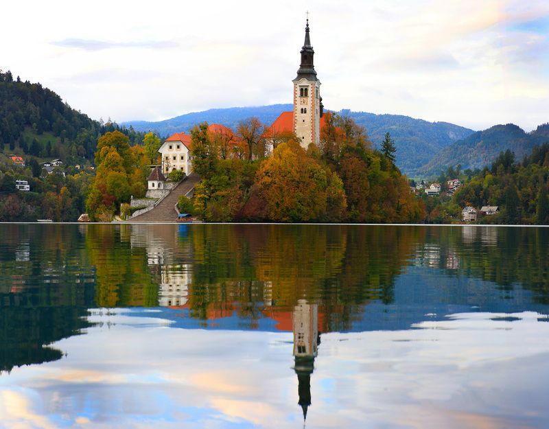 блед, озеро, словения, bled, slovenia, пейзаж, триглав, альпы, юлийские альпы, остров блед Бледphoto preview