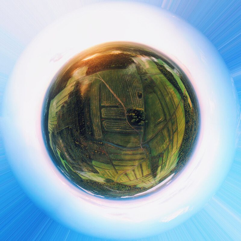 закат туман поле родник лето Дорога на родник.photo preview