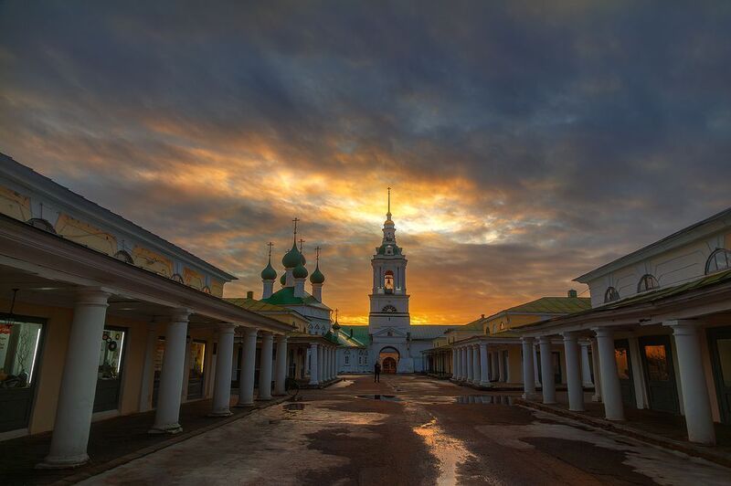 закат, небо, город Сгорало небо в пламени заката...photo preview