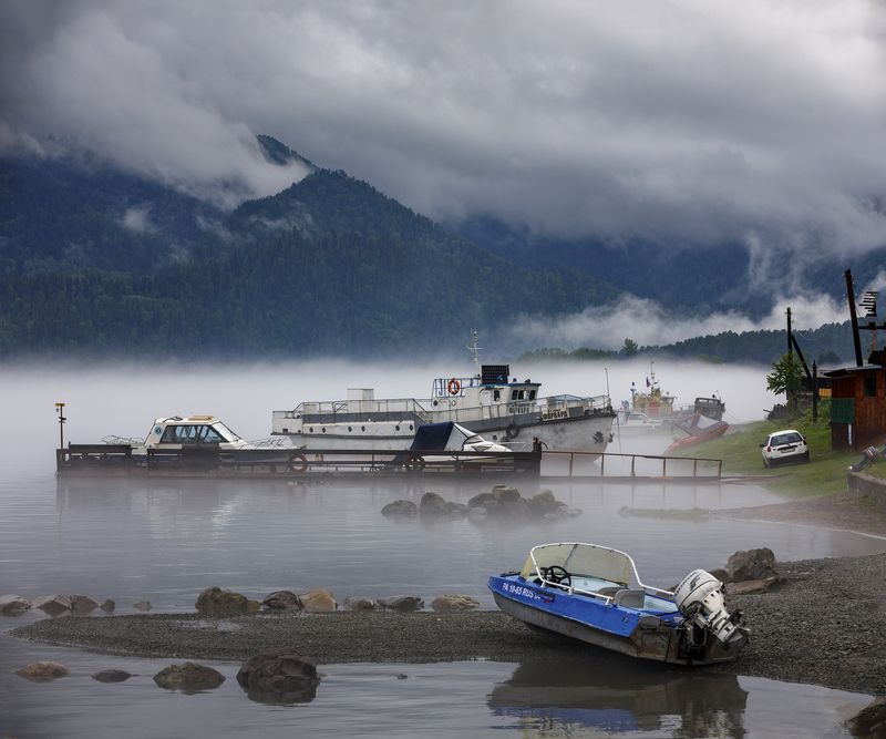 туман, вечер, озеро, телецкое озеро, июнь, вода Туманы Телецкого, Артыбашphoto preview