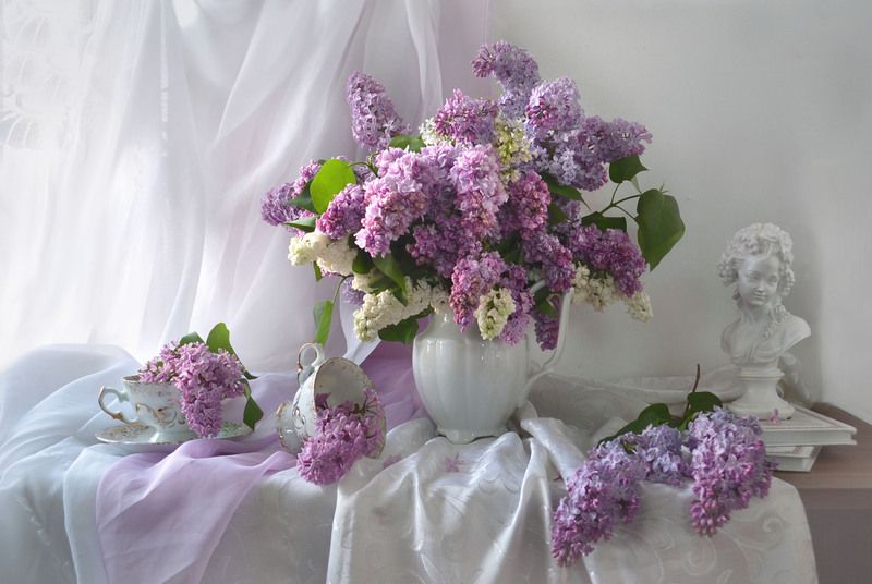 still life, натюрморт, цветы, фото натюрморт, весна, май, сирень, фарфор, настроение, Люблю душистую сирень...photo preview