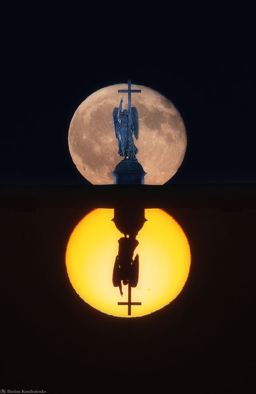 санкт-петербург, закат, прострел, луна Лунный и Солнечный Петербургphoto preview