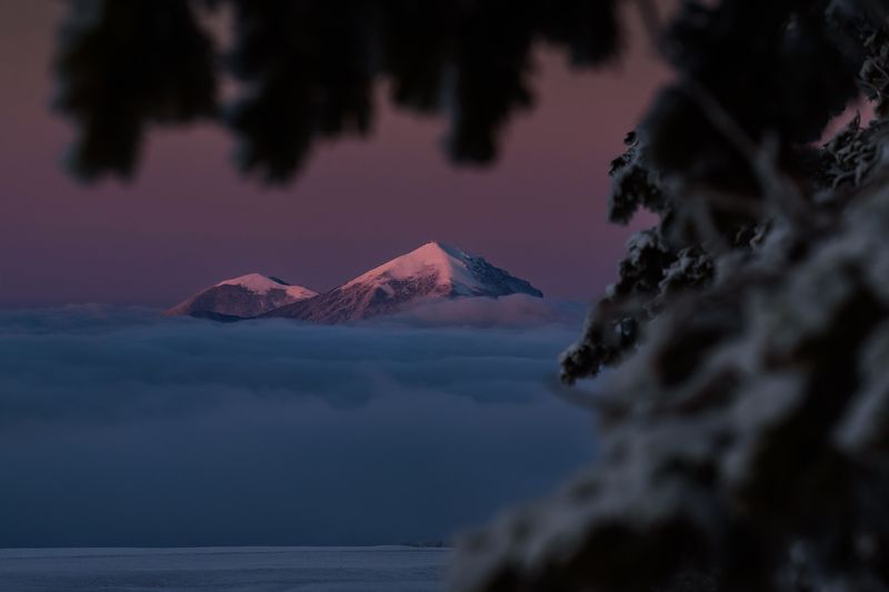 кавказ, кмв, кавказские минеральные воды, горы, облака, облачность, зима, бештау Купание в облакахphoto preview