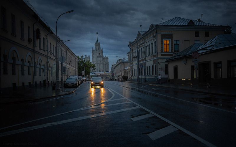 москва, вечер, первые огни Московский вечерphoto preview