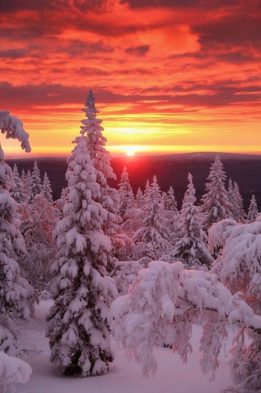 урал, южный урал, зимний пейзаж, уреньга Рассвет в горах Южного Уралаphoto preview