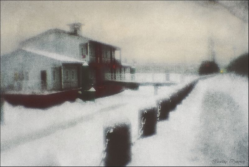 монокль, индустар-50, artрhoto, manuallens, художественное фото Вдоль зимней набережнойphoto preview