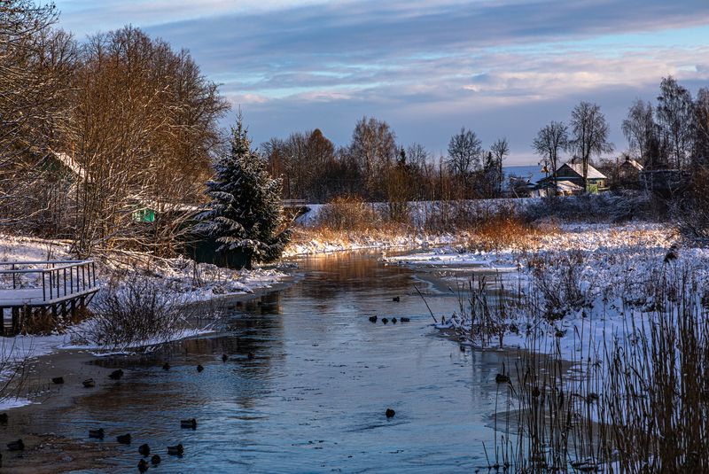 Псковская область, Гдов, зима,  Прогулка по окресностям Гдоваphoto preview