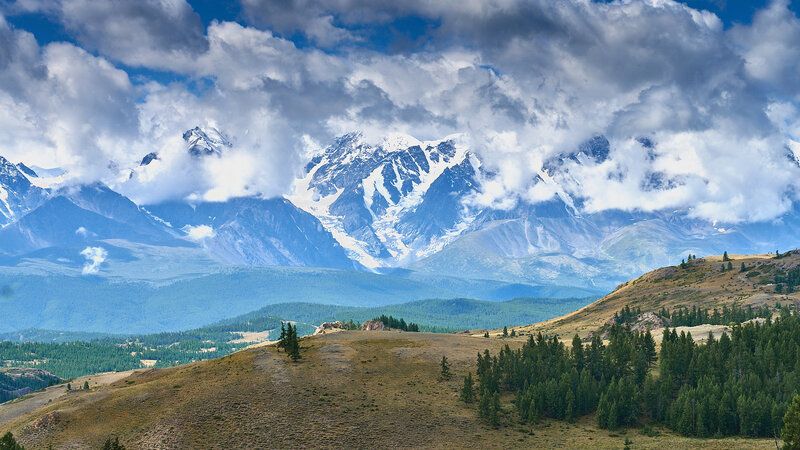 горы, облака, пейзаж, лето, Горный Алтай  Величие гор photo preview