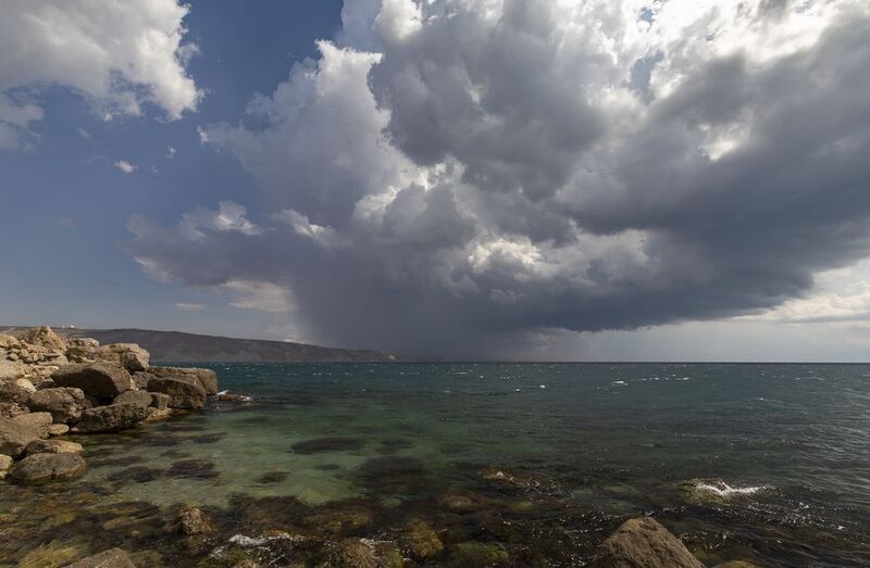 крым, море, черное, туча, дождь Поливает... фото превью