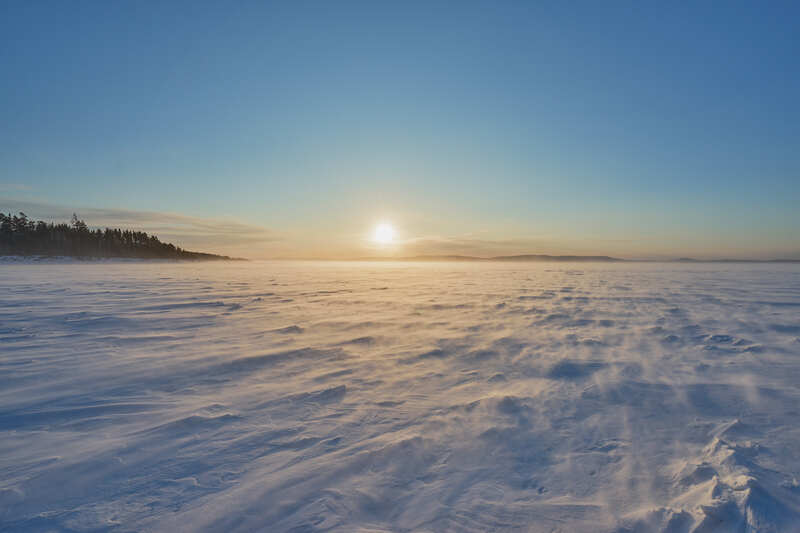 снег, ветер, метель водохранилище, Братскphoto preview