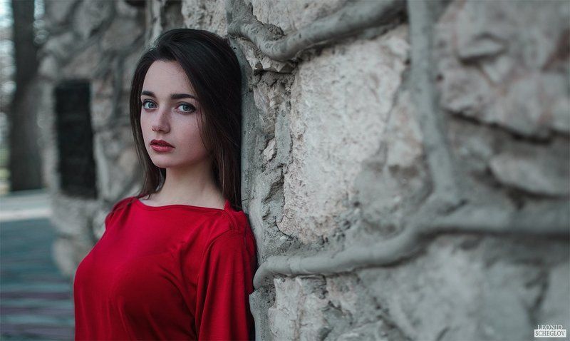 girl, red, portret, hair, beautiful Екатеринаphoto preview