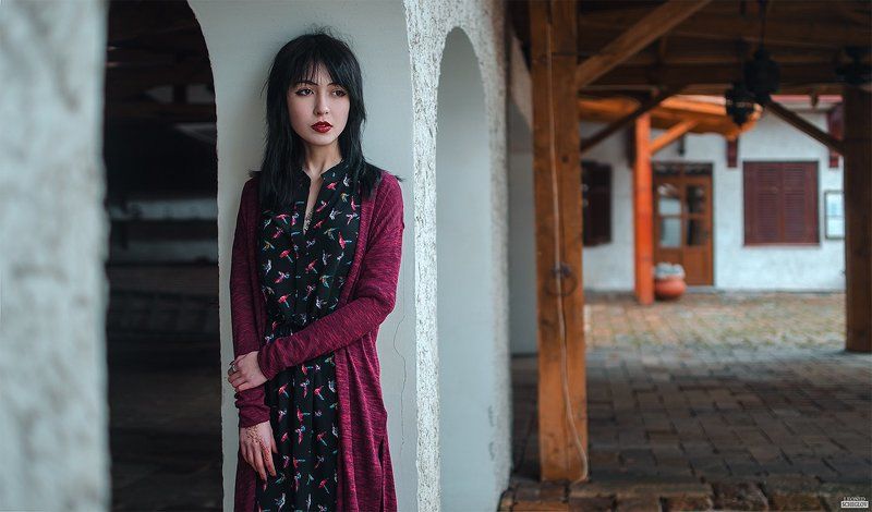 girl, red, portret, hair, beautiful Евгенияphoto preview