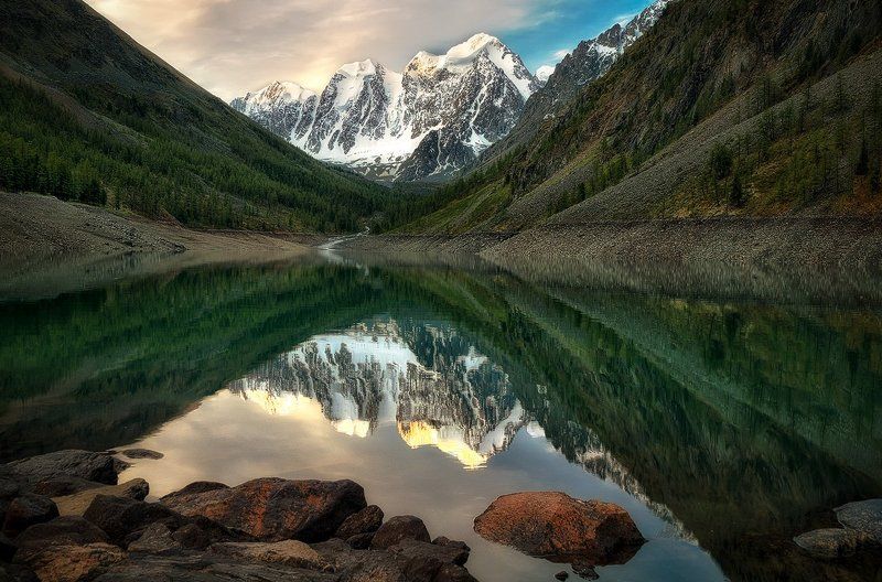 алтай, северо-чуйский хребет, шавлинское озеро, рассвет Рассвет на Шавлинском. фото превью
